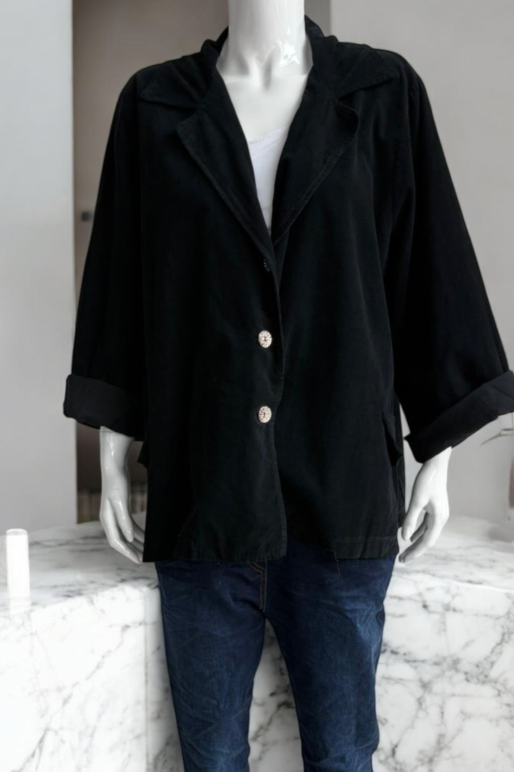 Made in Italy Corduroy Button Jacket