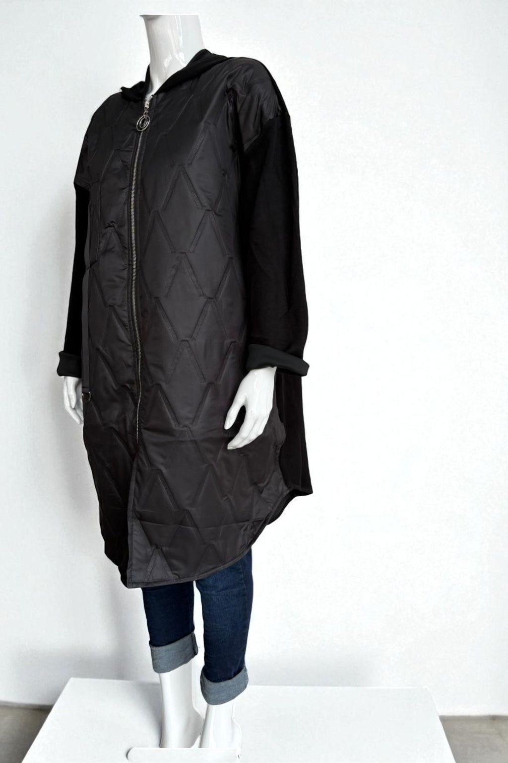 Women's Quilted Puffer Jacket with Zip Closure