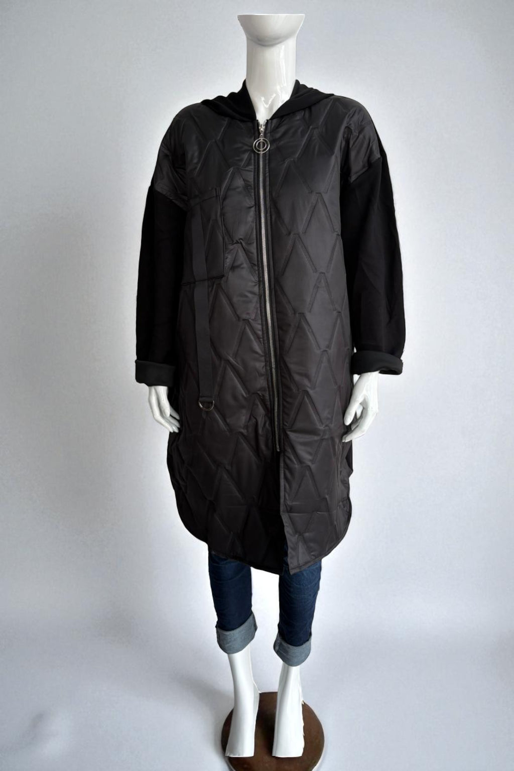 Women's Quilted Puffer Jacket with Zip Closure