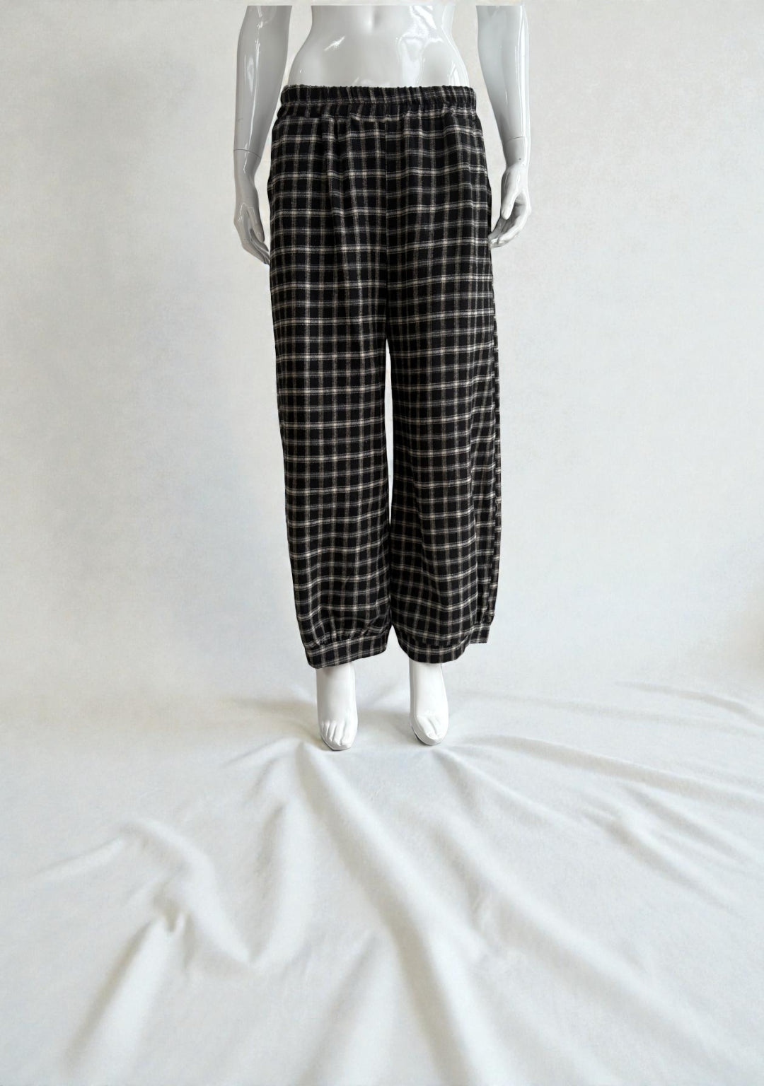 Made in Italy Plaid Baloon Pant