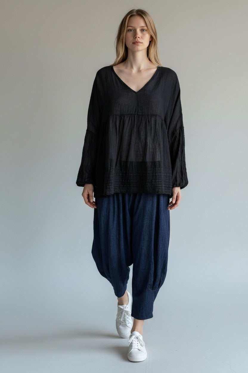Cotton Artist Smock Top Lagenlook