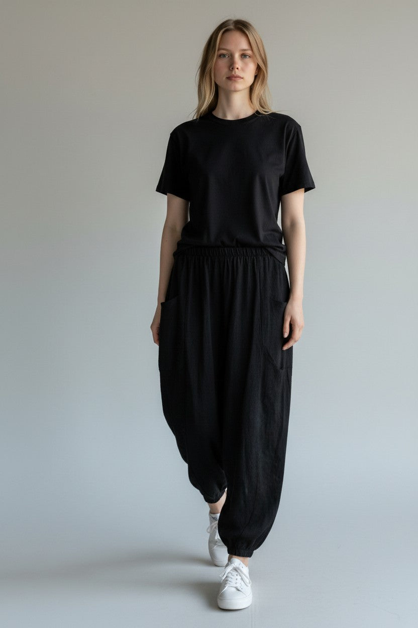 Linen Barrel Lag Pant Lagenlook