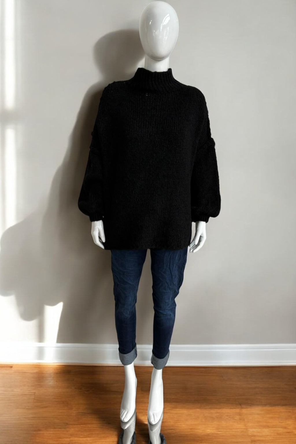 Italian Wool Balloon Sleeve Jumper