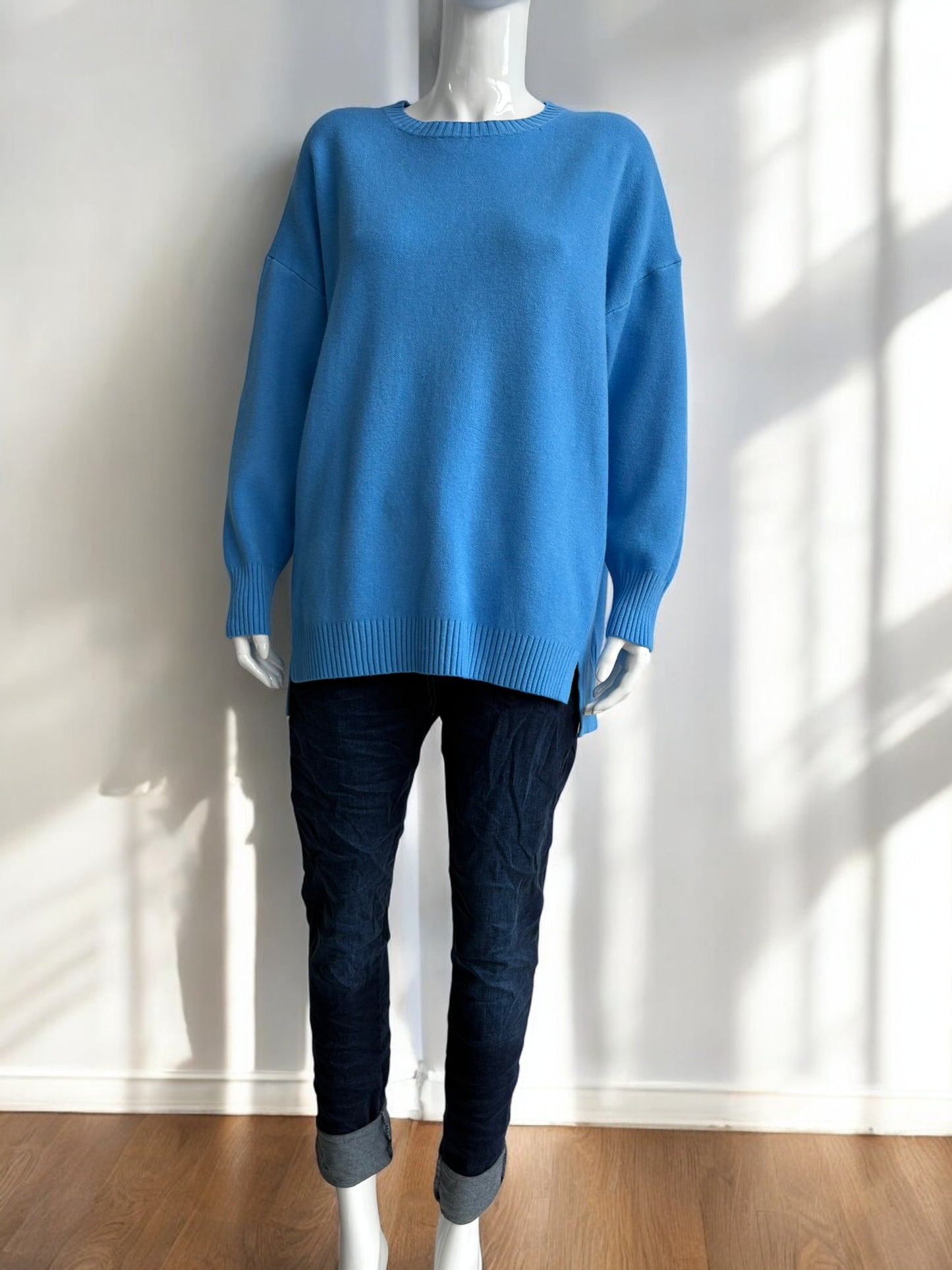 Made in Italy Soft Knit Split Hem Jumper