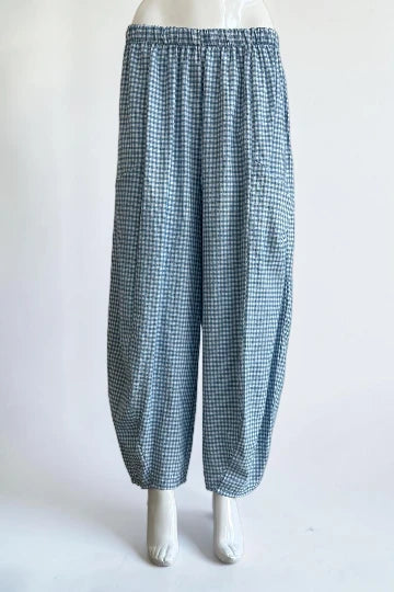 Gingham Barrel Pant Lagenlook