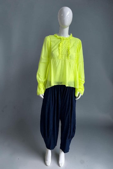 Cotton Frill Neck Blouse