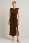 Women's Jersey Ruched Tab Dress