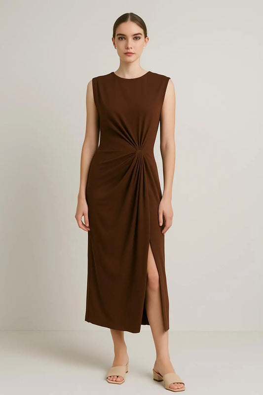 Women's Jersey Ruched Tab Dress