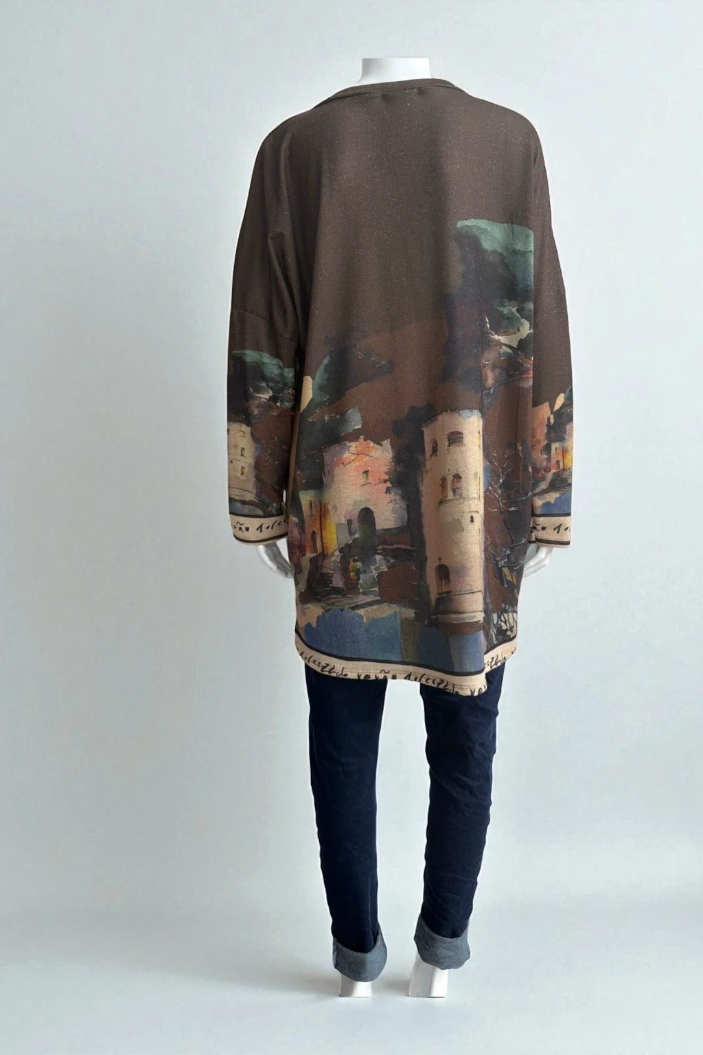 Made in Italy V Neck Tuscany Print Top