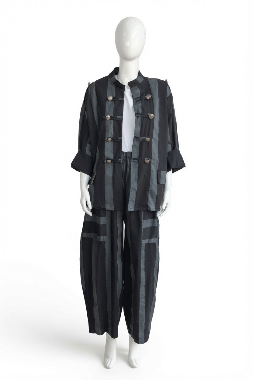 Made in Italy Stripe Military Jacket