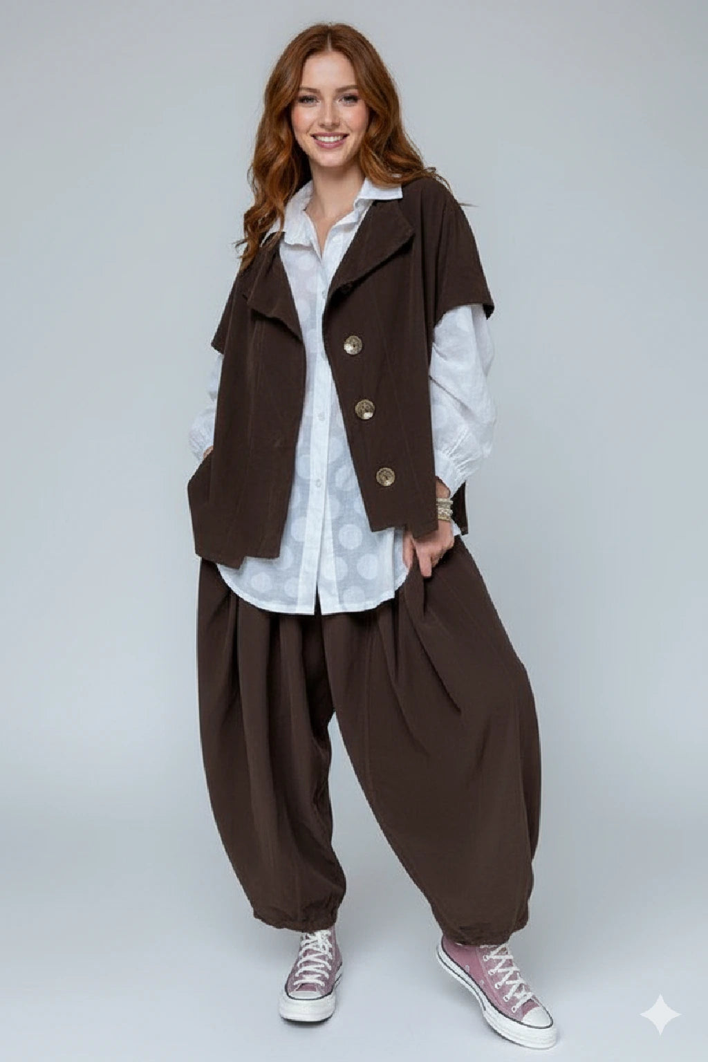Women's Boxy Corduroy Button-Up Jacket