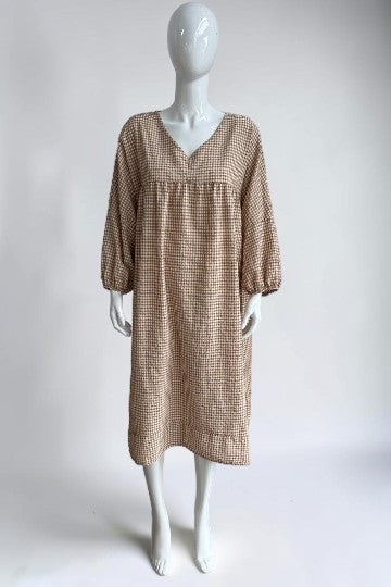 Made in Italy Gingham Smock Dress