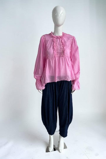 Cotton Frill Neck Blouse