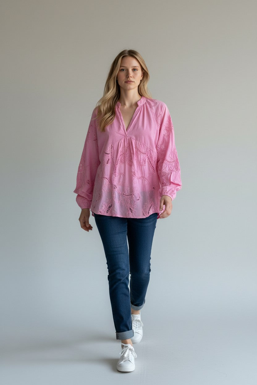 Embroidered Boho Blouse