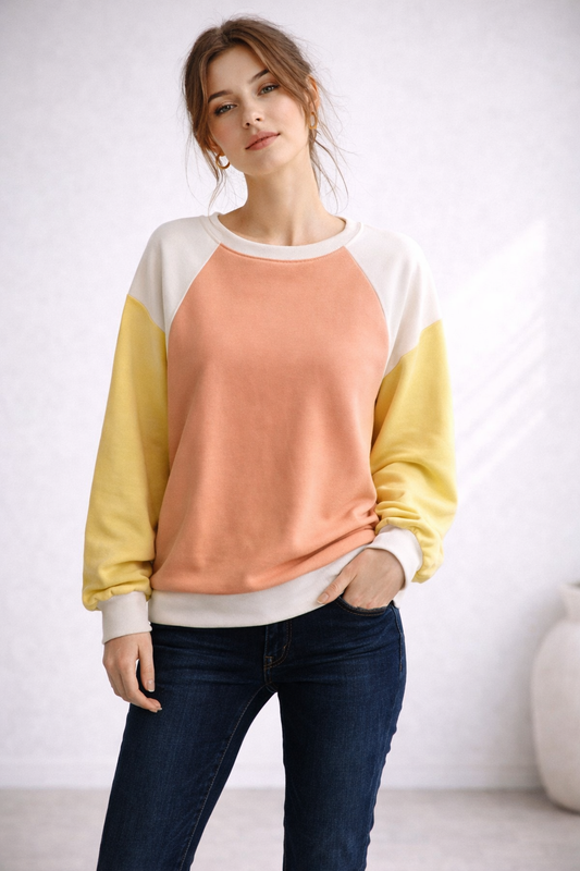 Made in Italy Long Sleeve Multi Colour Casual Top