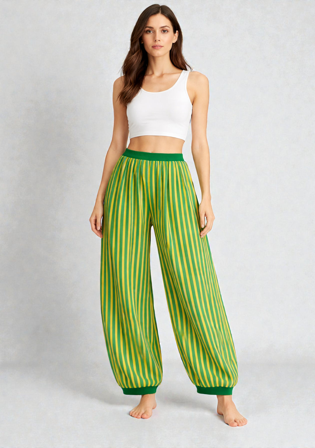 Made in Italy Stripe Balloon Pant