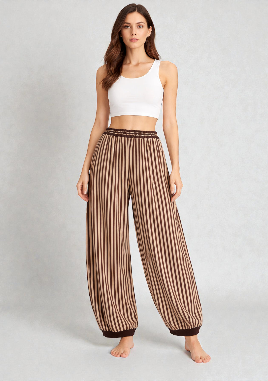 Made in Italy Stripe Balloon Pant
