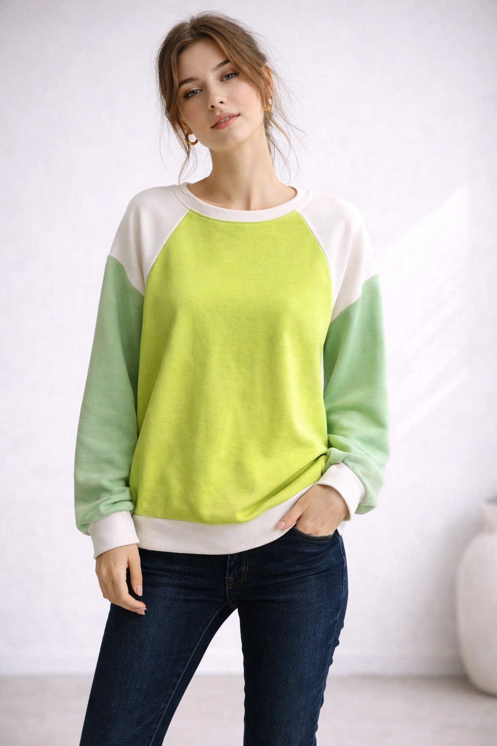 Made in Italy Long Sleeve Multi Colour Casual Top