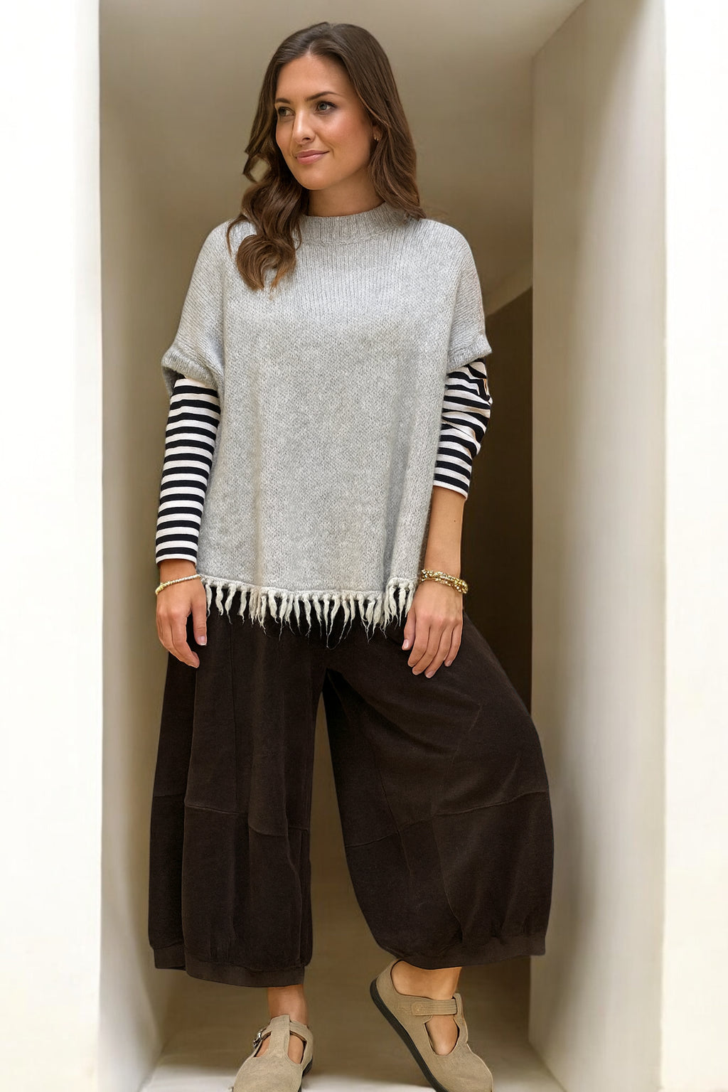Wool Sleeveless Knitted Tassel Jumper