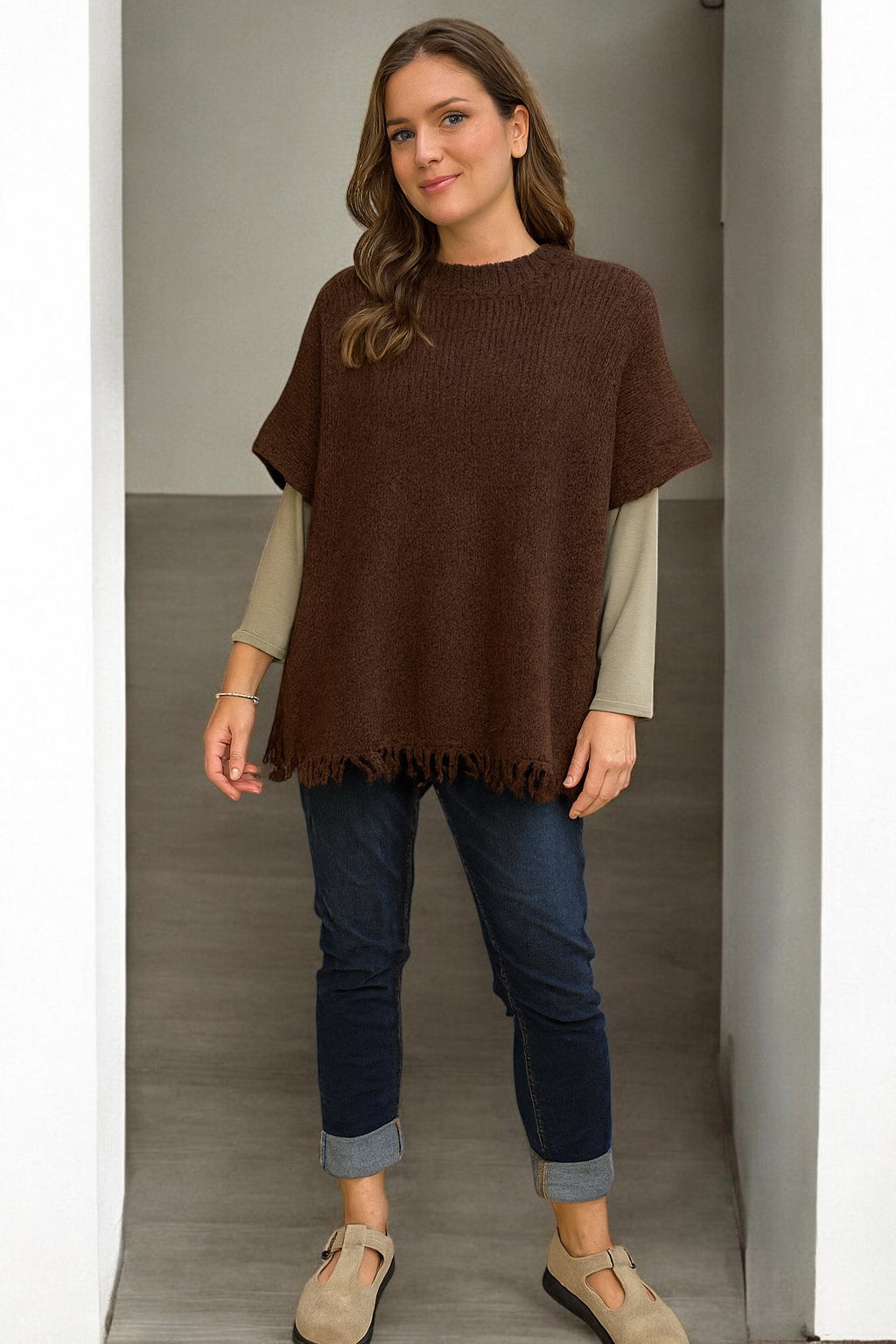 Wool Sleeveless Knitted Tassel Jumper