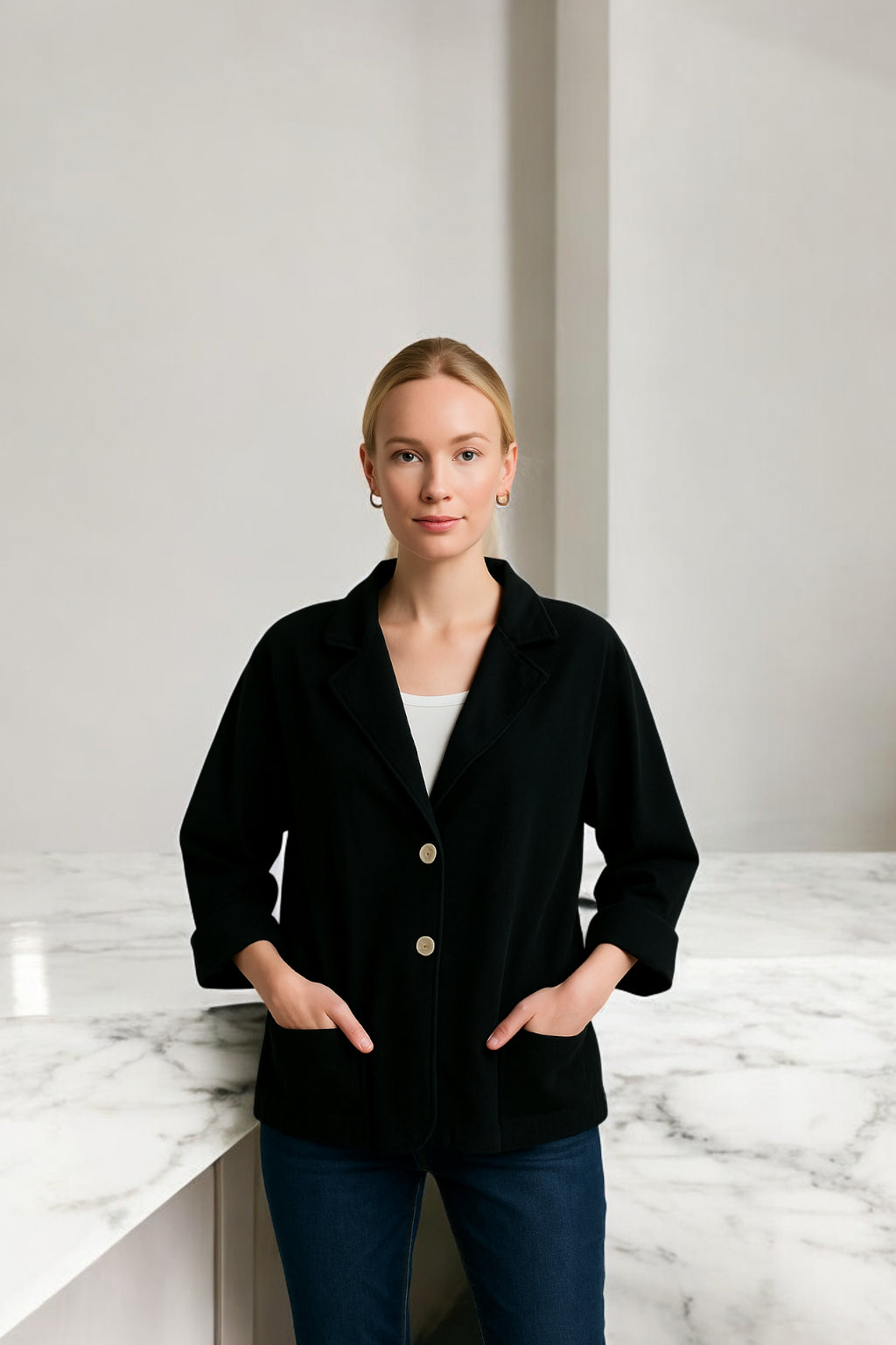 Made in Italy Corduroy Button Jacket