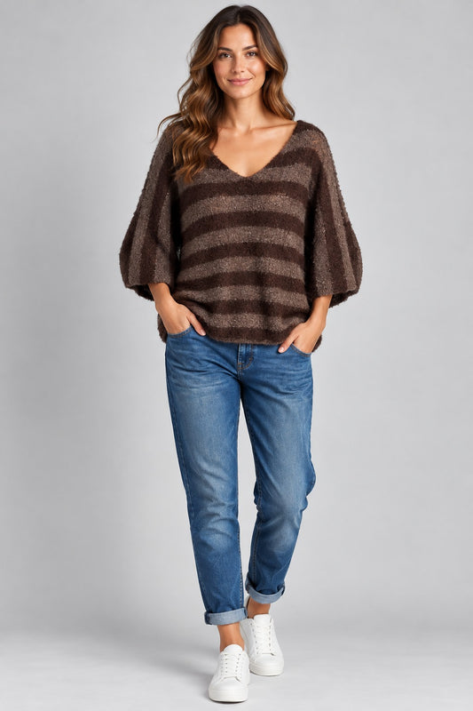 Women's Boucle Stripe Jumper