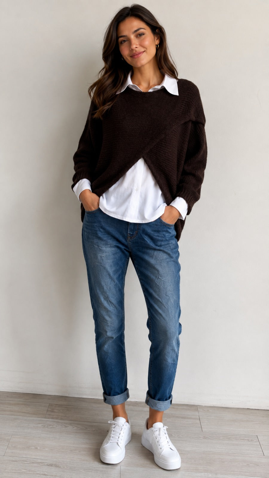 Italian Wool X over Layering Knit
