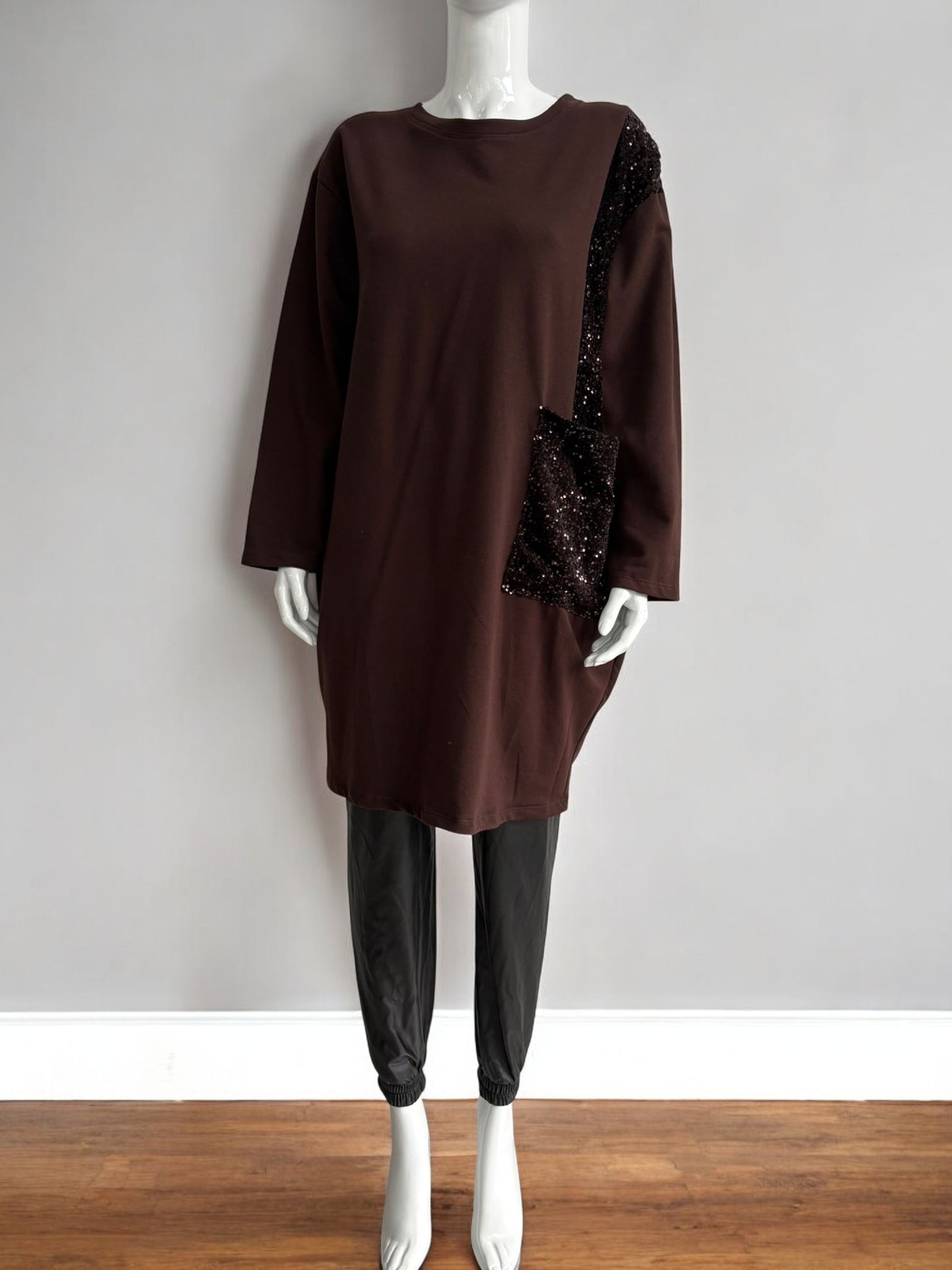 Made in Italy Sequin Panel Dress Partywear