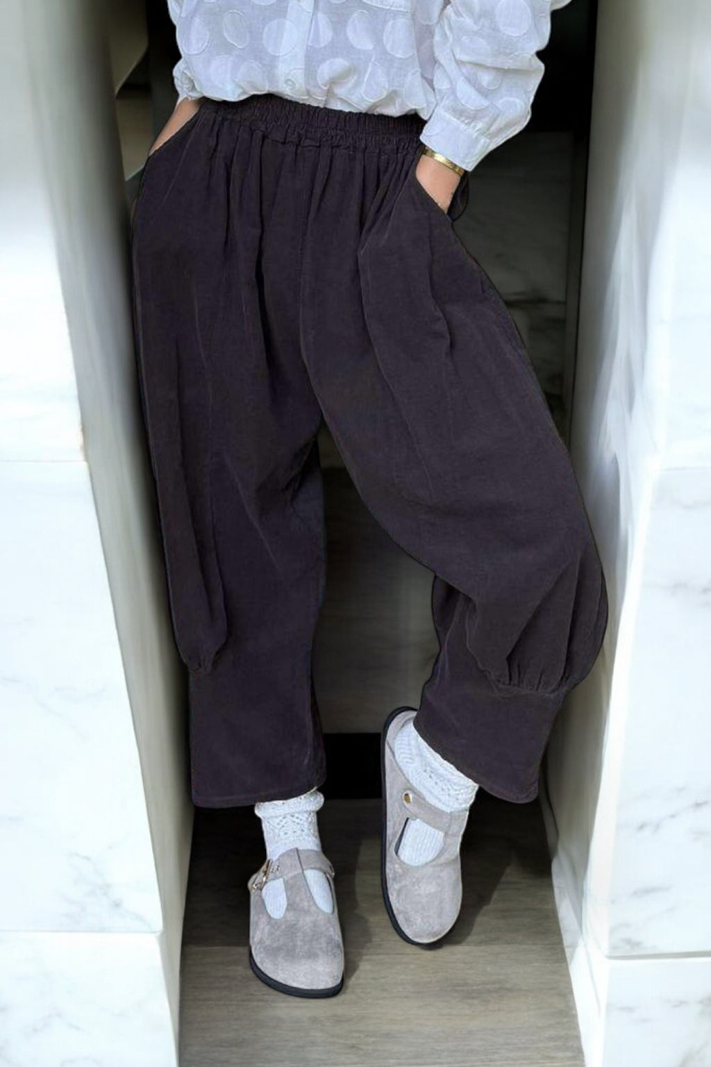 Women's Boho Balloon Corduroy  Pants