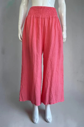 Made in Italy Shirred Elasticated Pant