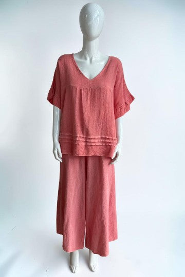 Linen Smock Top Lagenlook
