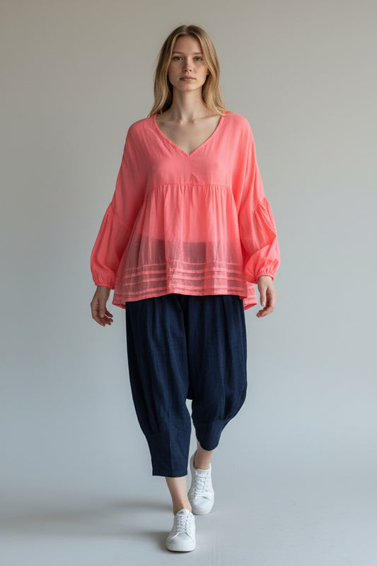 Cotton Artist Smock Top Lagenlook