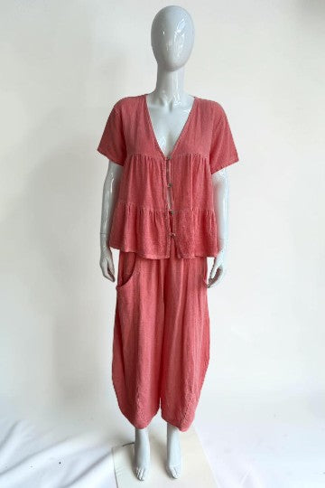 Linen Barrel Lag Pant Lagenlook