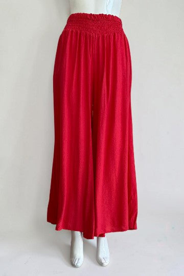 Shirred Elasticated Palazzo Pant