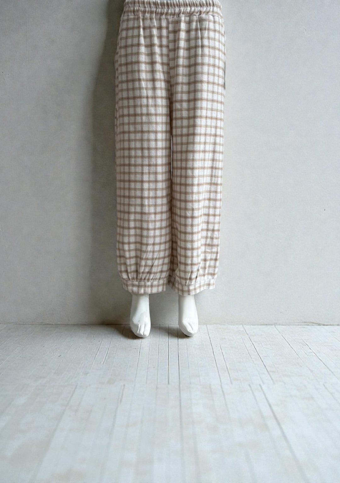 Made in Italy Plaid Baloon Pant