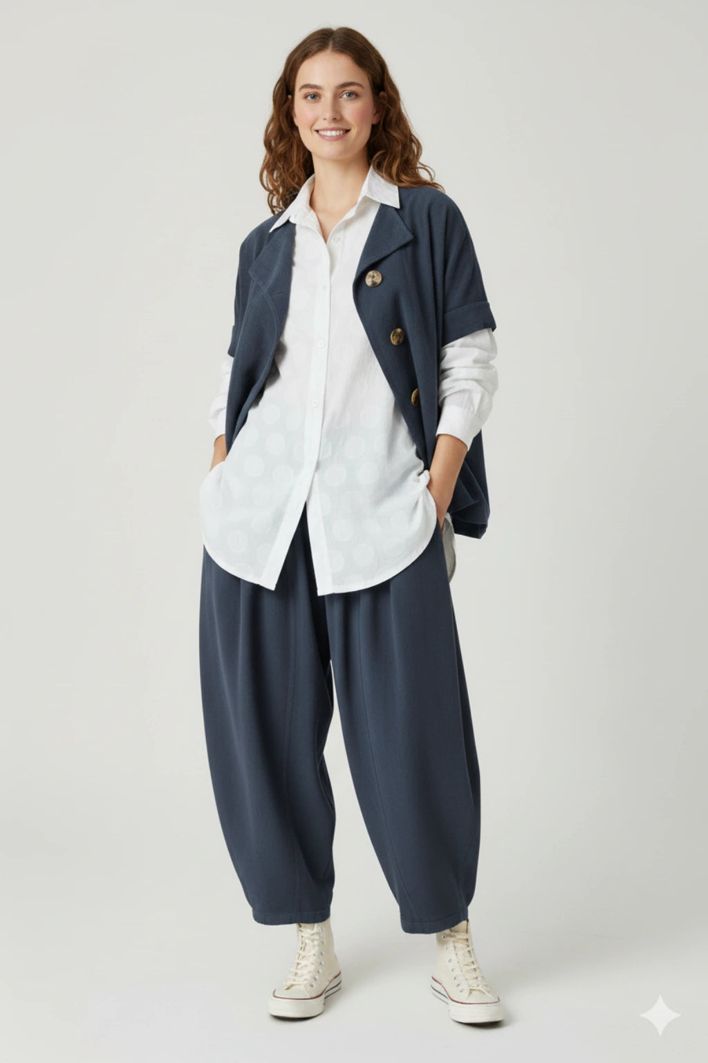 Women's Boxy Corduroy Button-Up Jacket