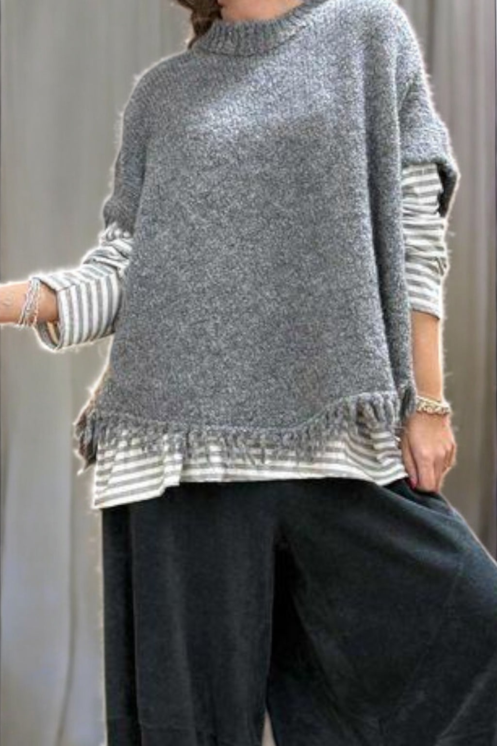 Wool Sleeveless Knitted Tassel Jumper