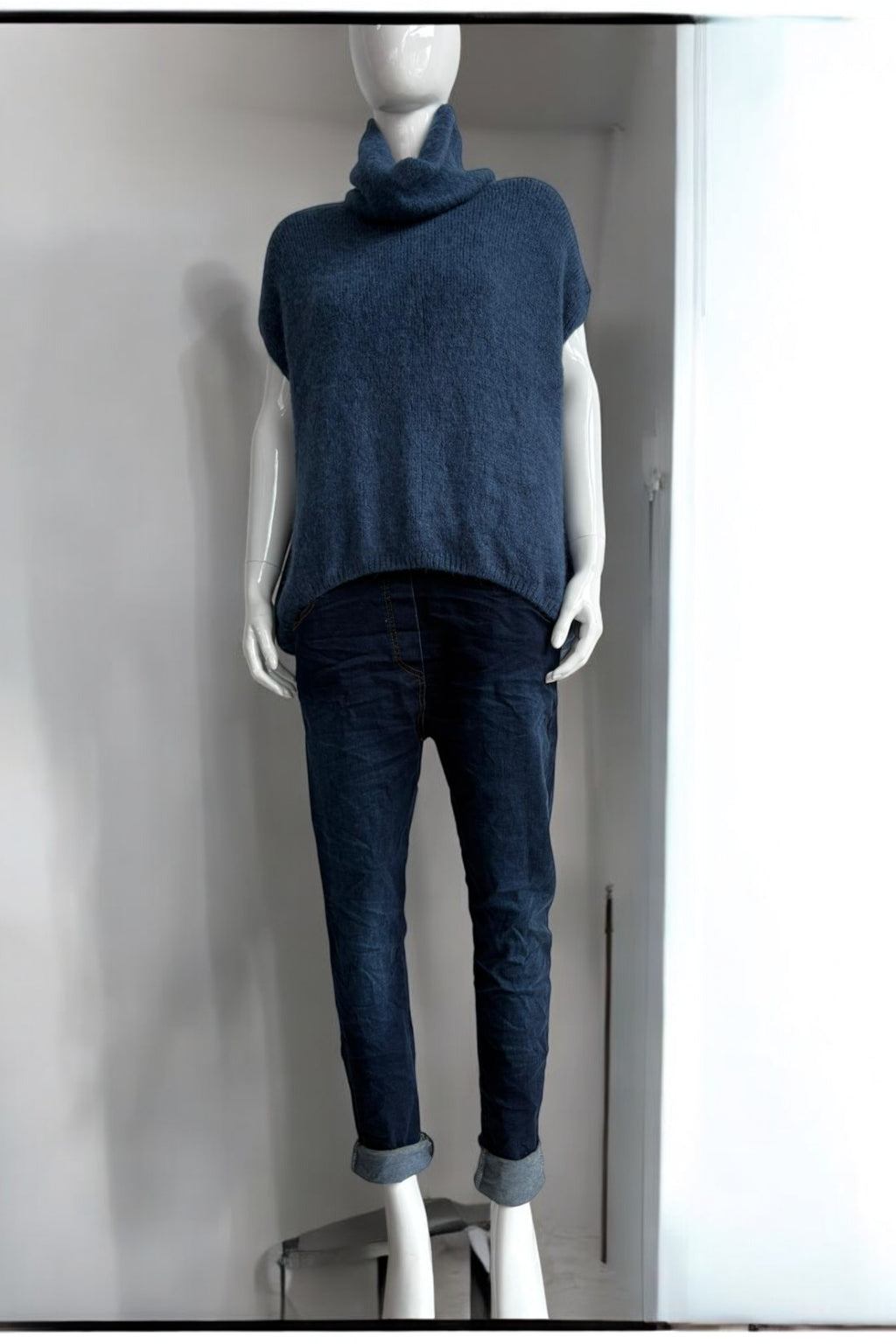 Wool Cowl Sleeveless Jumper Lagenlook