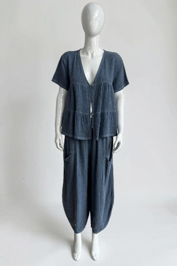 Linen Barrel Lag Pant Lagenlook