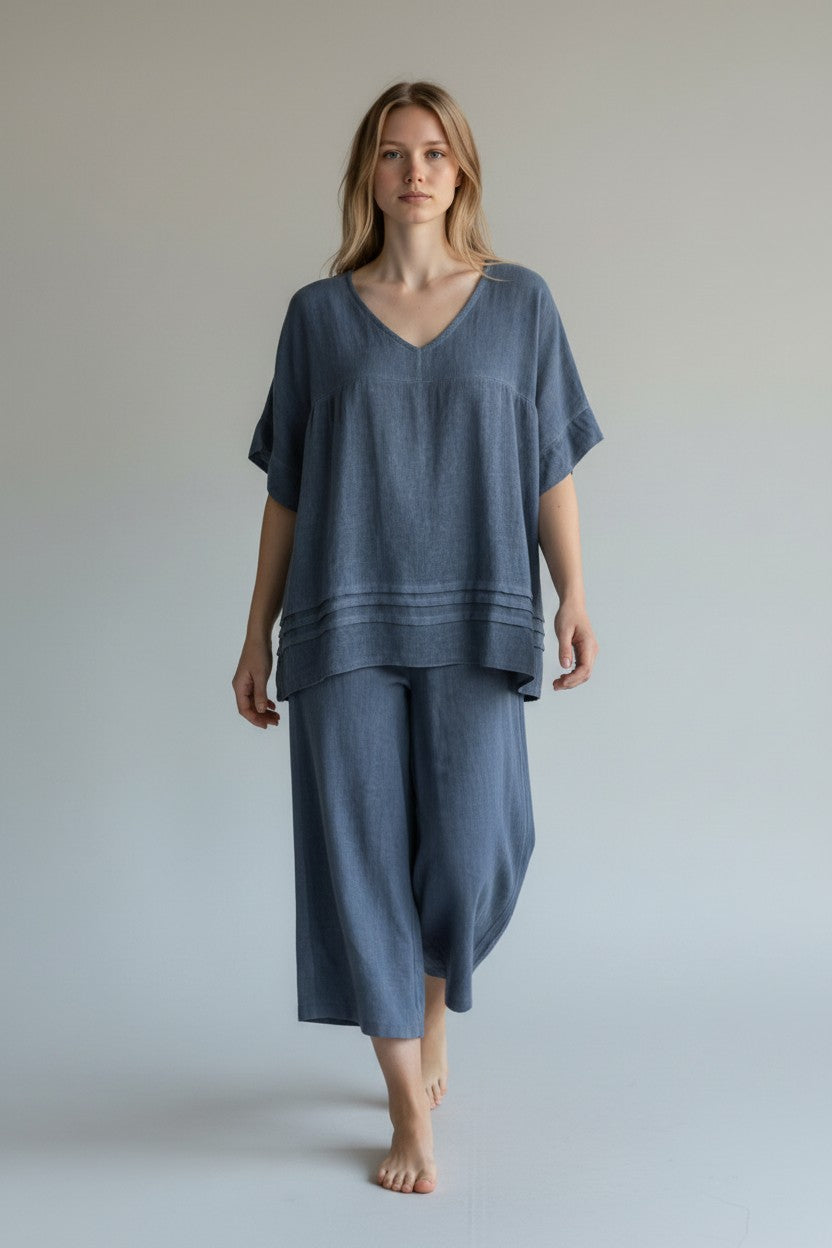 Linen Smock Top Lagenlook