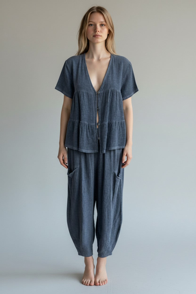 Linen Barrel Lag Pant Lagenlook