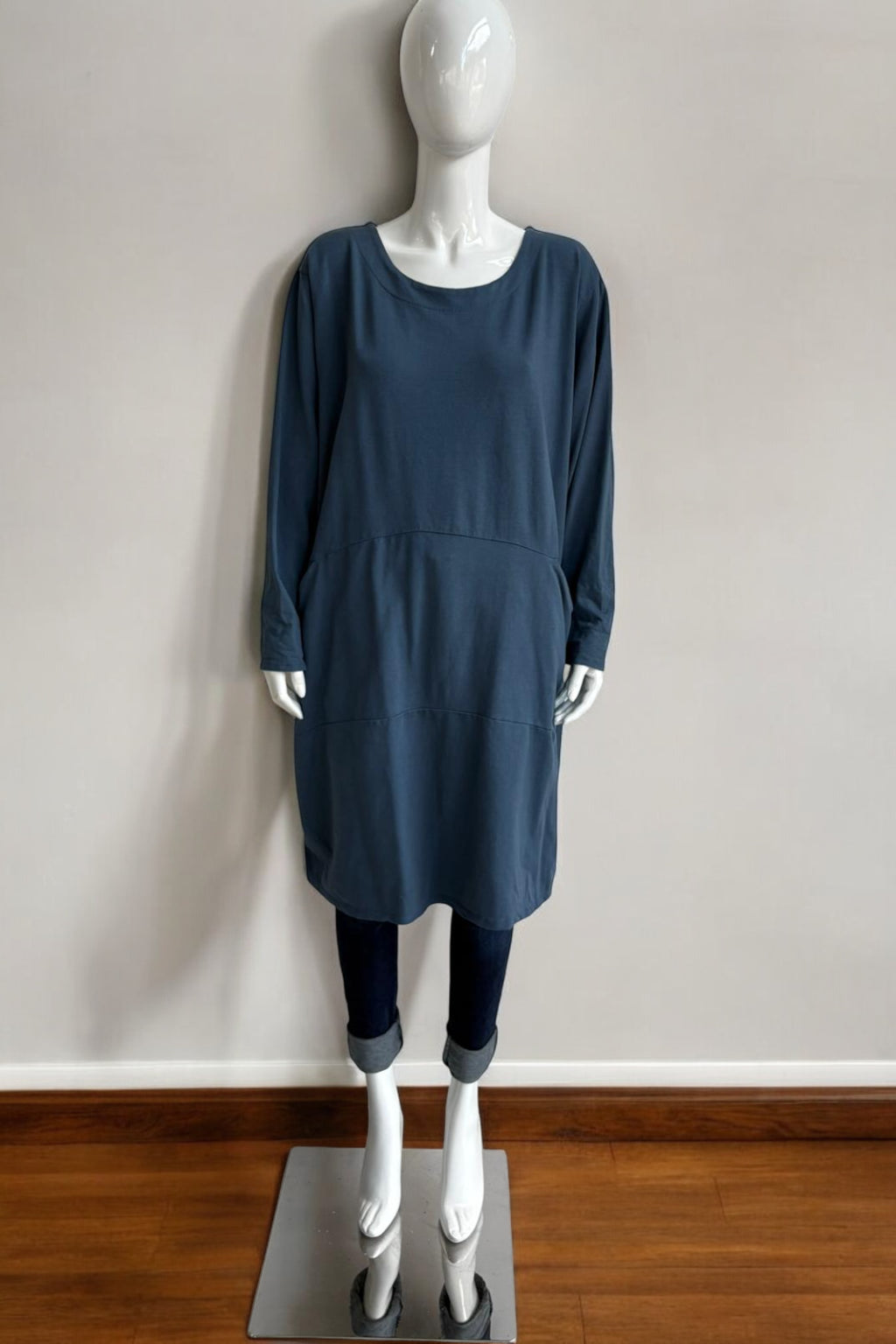 Made in Italy Cocoon Sweat Tunic Dress Lagenlook