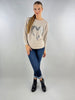 Made in Italy Sequin Heart Scoop Knit Jumper