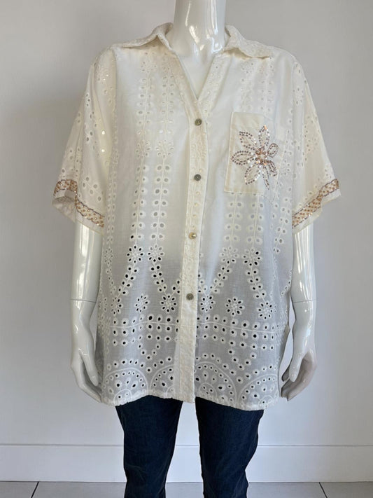 Embroided cotton Broidery Shirt