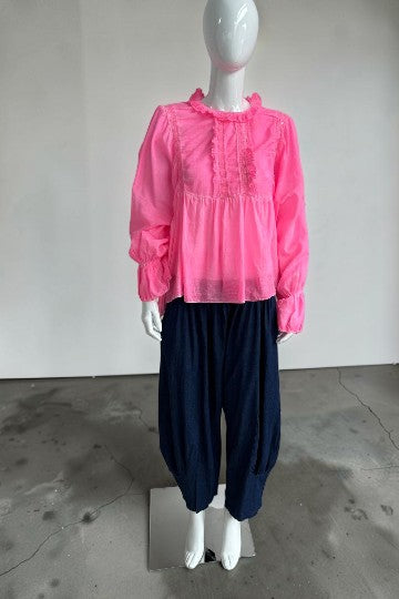 Cotton Frill Neck Blouse