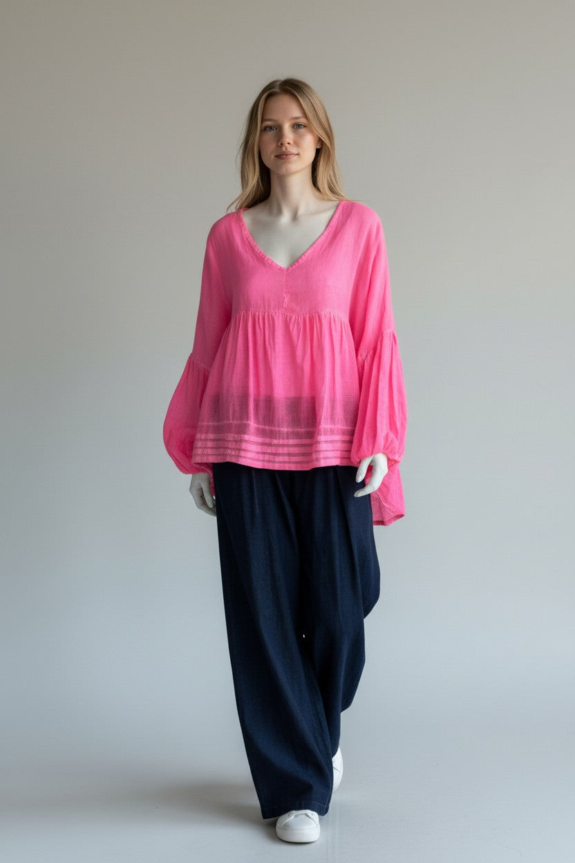 Cotton Artist Smock Top Lagenlook