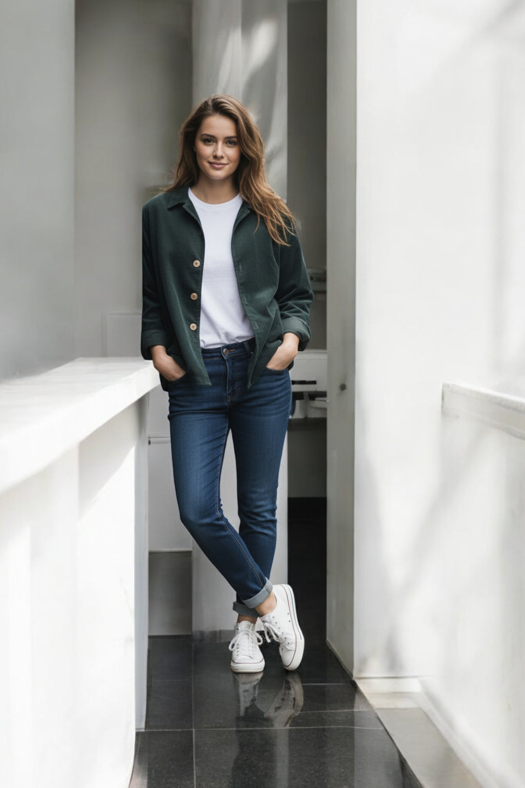 Made in Italy Corduroy Button Jacket