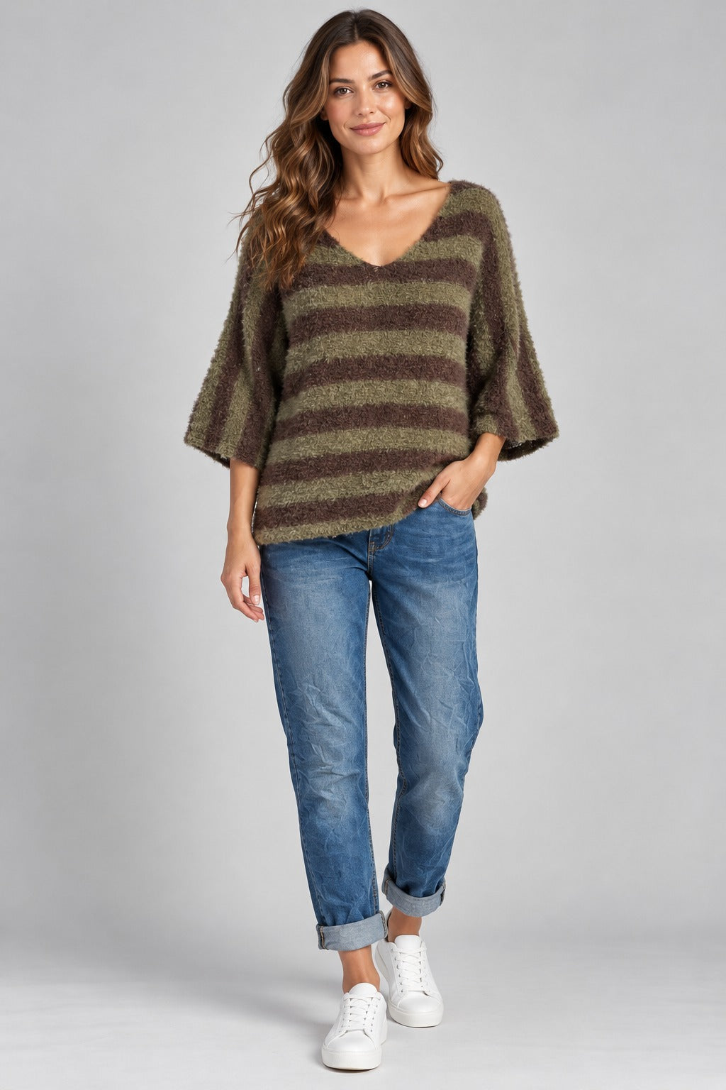 Women's Boucle Stripe Jumper