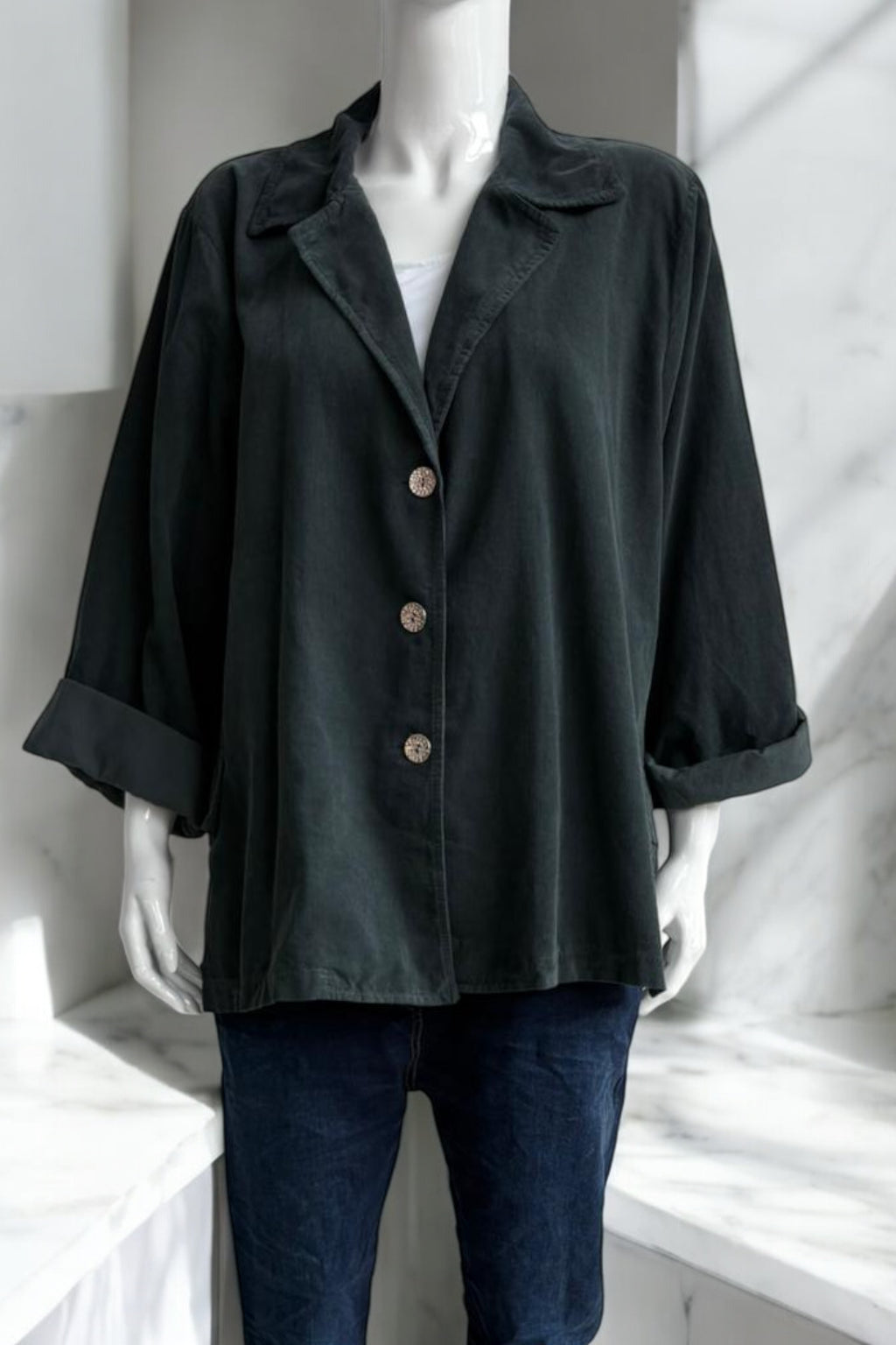 Made in Italy Corduroy Button Jacket