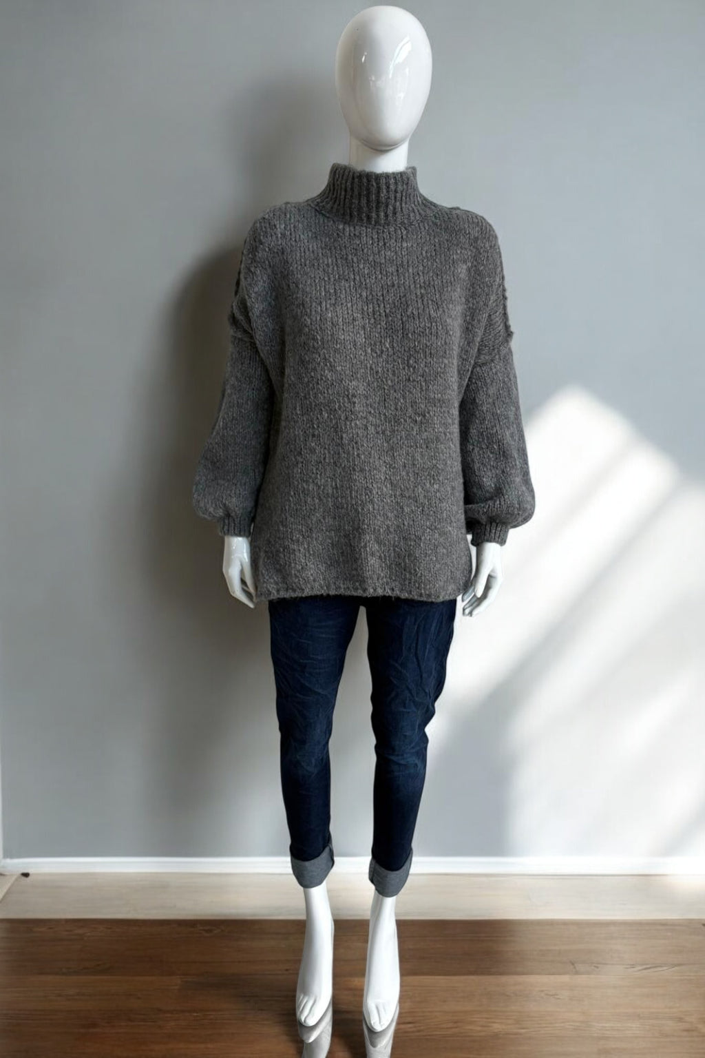 Italian Wool Balloon Sleeve Jumper